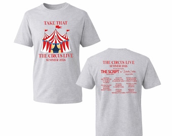 Vintage Concert Graphic T-Shirt Big Top Circus Event Red Tent Carnival Party Theme
