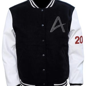 Wool Varsity Jacket – New York Rhinestone Letterman Jacket – A Patch Custom Style