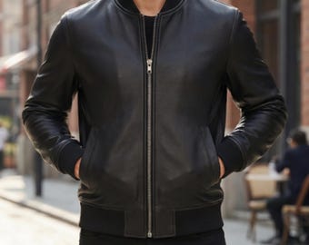 Vintage 1990s GV Leather Jacket / Fall Outerwear / Leather Coat