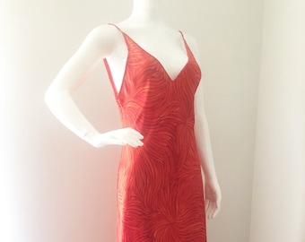 Natori long nightgown, deep v neck back, Hollywood glam, sexy nightgown