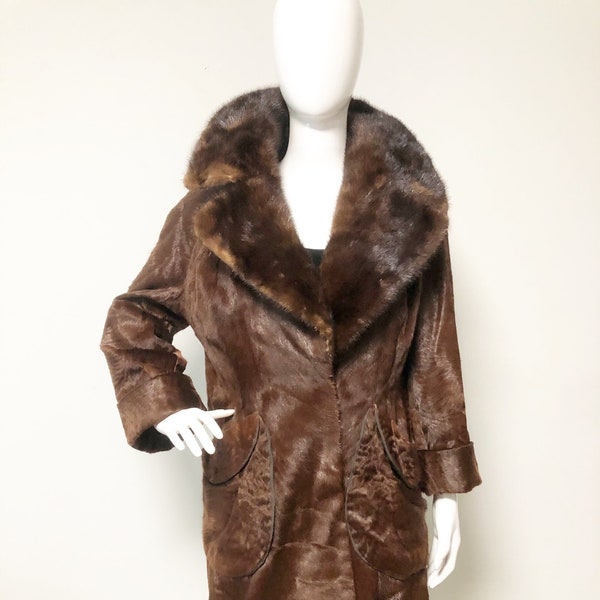 Vintage sheared mink coat, mink coat, 1920's style coat, genuine fur coat, Lowenthal Norfolk, American Beauty trademark