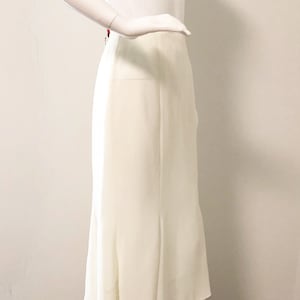 Vintage double tiered skirt ivory skirt, Via Condotti formal skirt, nos, wedding skirt image 1