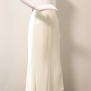Vintage double tiered skirt ivory skirt, Via Condotti formal skirt, nos, wedding skirt