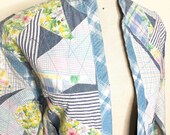 Quilted, patchwork cropped jacket, bolero