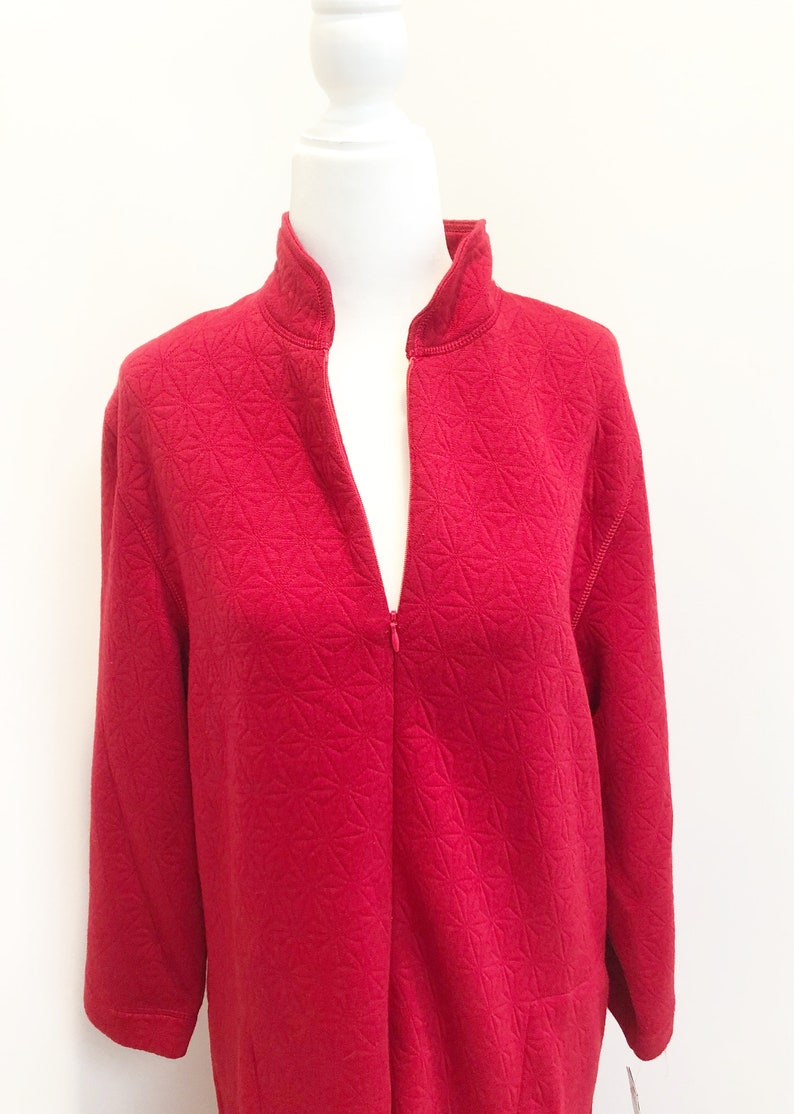 Vintage Natori Quilted Robe Red Quilted Robe Step in Robe Etsy