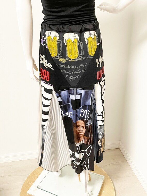 Vintage concert tee patchwork skirt, Hartly, Boyz… - image 4