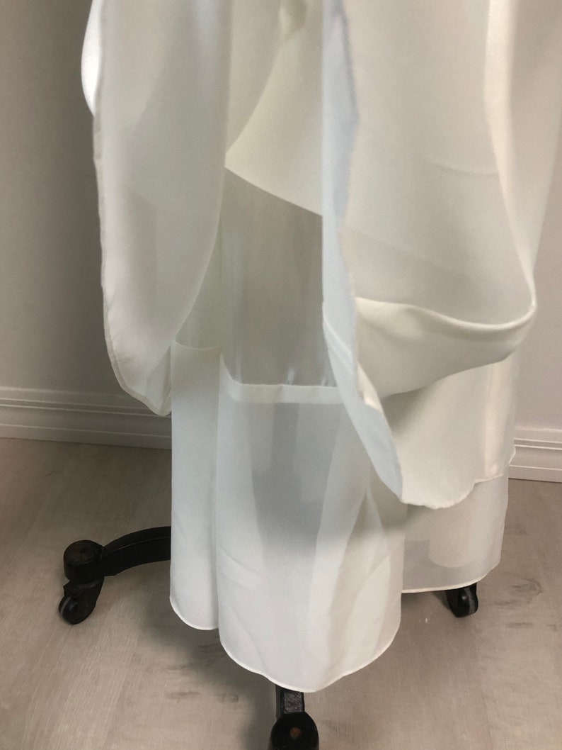 jupe vintage à deux niveaux jupe ivoire, jupe formelle Via Condotti, nos, jupe de mariée image 5