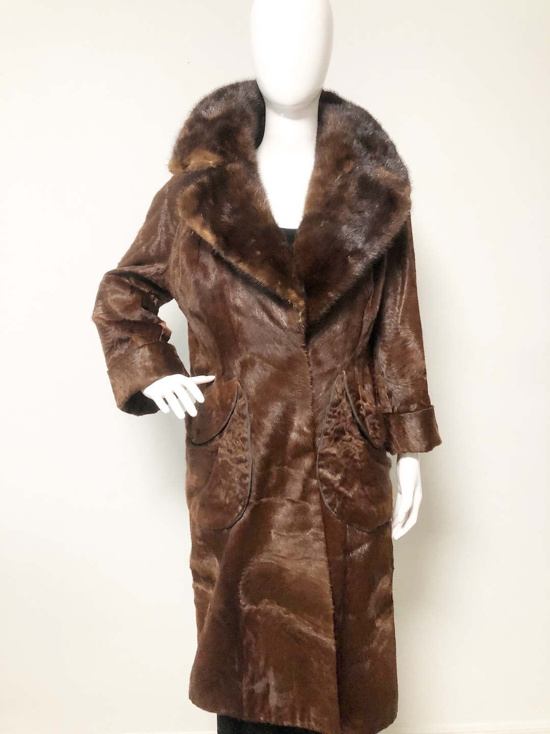 Vintage Sheared Mink Coat, Mink Coat, 1920's Style Coat, Genuine Fur ...
