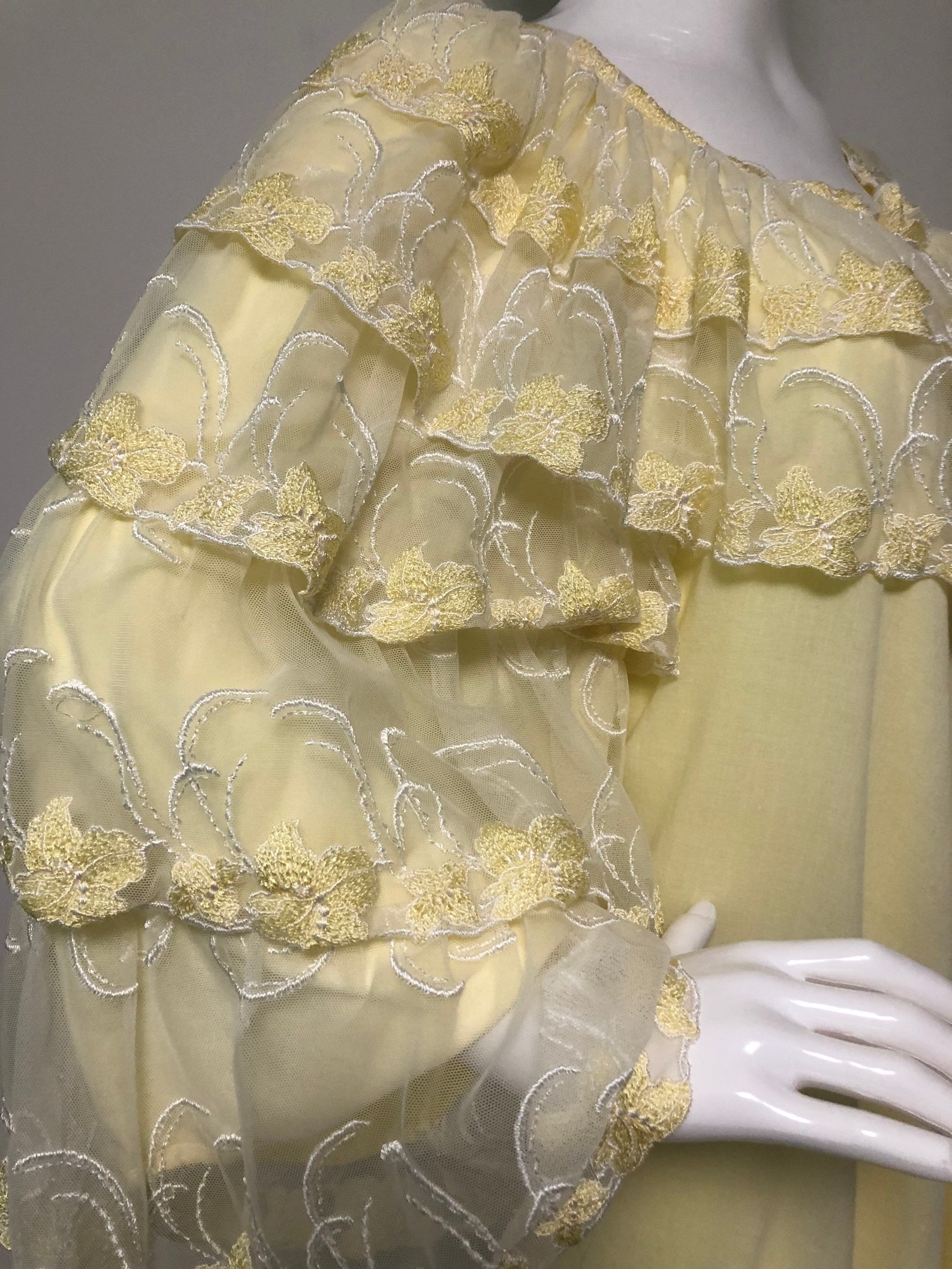 Vintage Sally Poppy Nightgown Made in England Yellow - Etsy