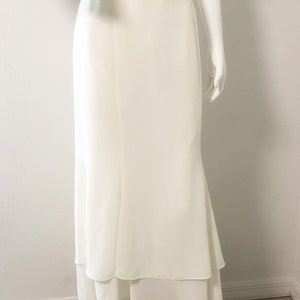 Vintage double tiered skirt ivory skirt, Via Condotti formal skirt, nos, wedding skirt image 2