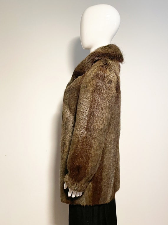 Vintage genuine fur jacket, Nutria fur coat - image 4