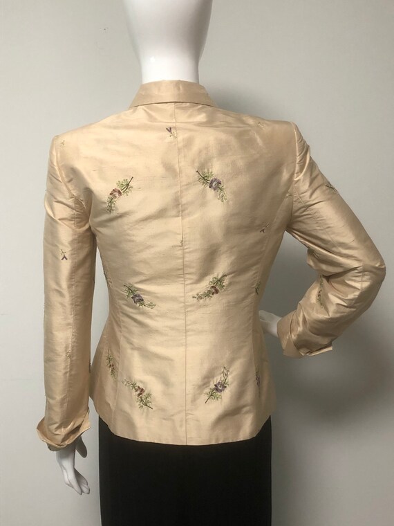 Vintage silk blazer, embroidered silk blazer, mad… - image 4