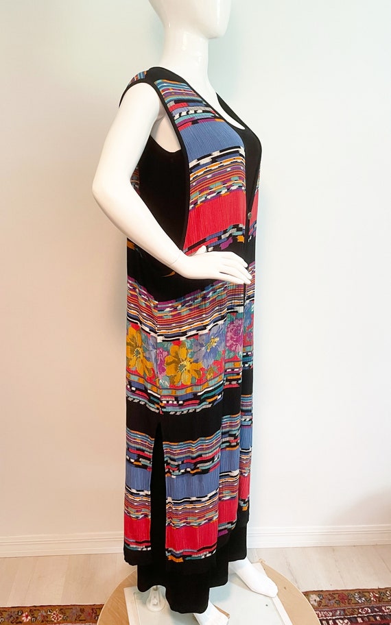Vintage Sharon Anthony long vest, Southwest full … - image 3