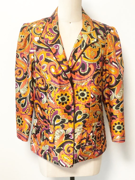 Vintage Victor Costa blazer/jacket, psychedelic print… - Gem