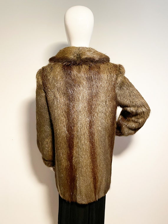 Vintage genuine fur jacket, Nutria fur coat - image 5