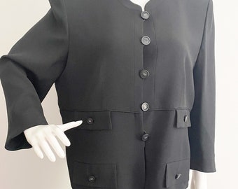 SONIA RYKIEL ブラックテーラードジャケット サイズ42 Vintage Sonia Rykiel Black Blazer, Minimalist Blazer, France