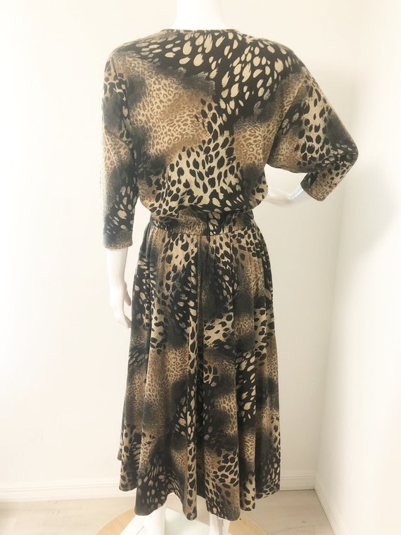Vintage animal print Obenna pullover dress, leopa… - image 4
