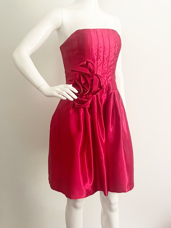 Vintage red strapless dress, Jessica McClintock, p
