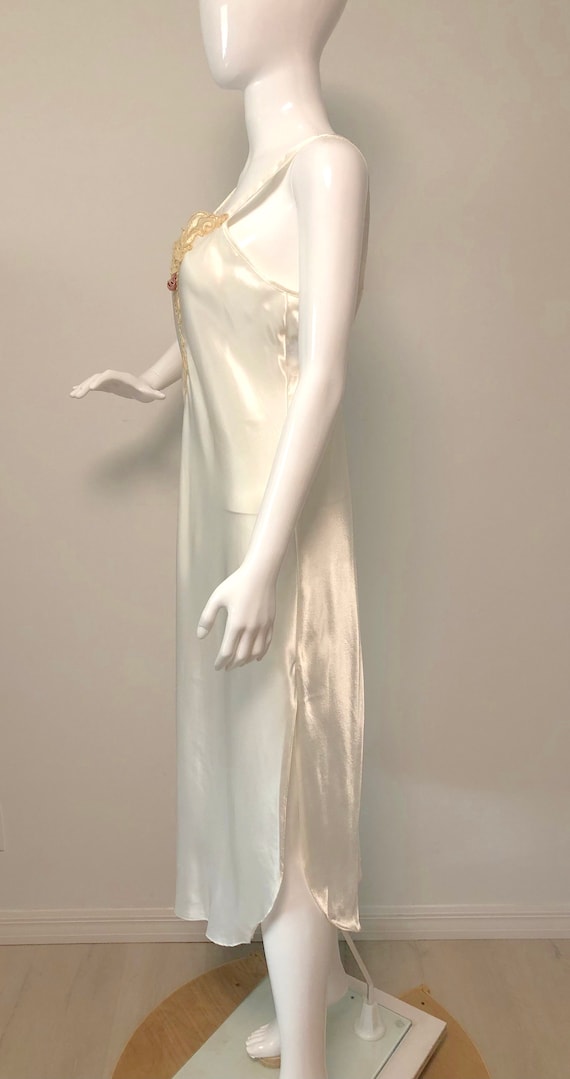 Vintage California Dynasty ivory nightgown, roman… - image 2