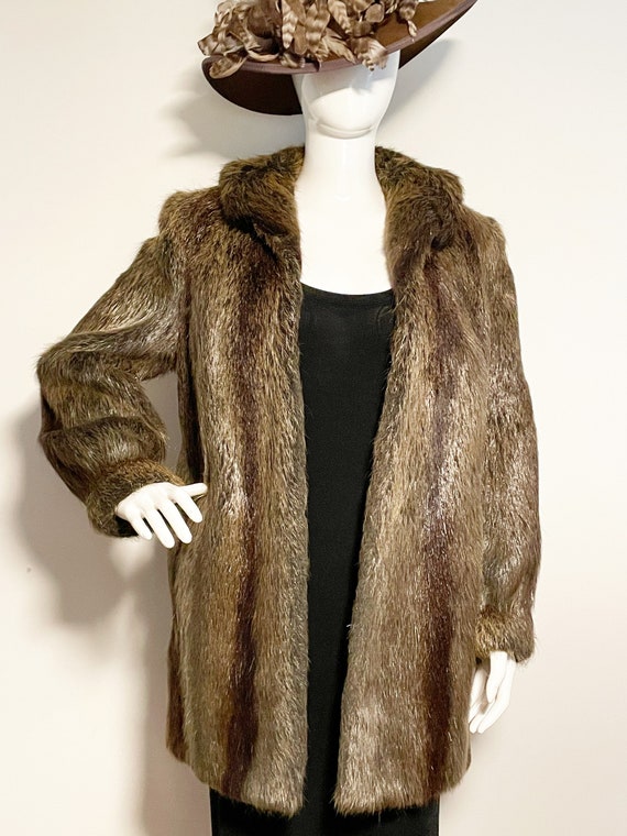 Vintage genuine fur jacket, Nutria fur coat - image 6