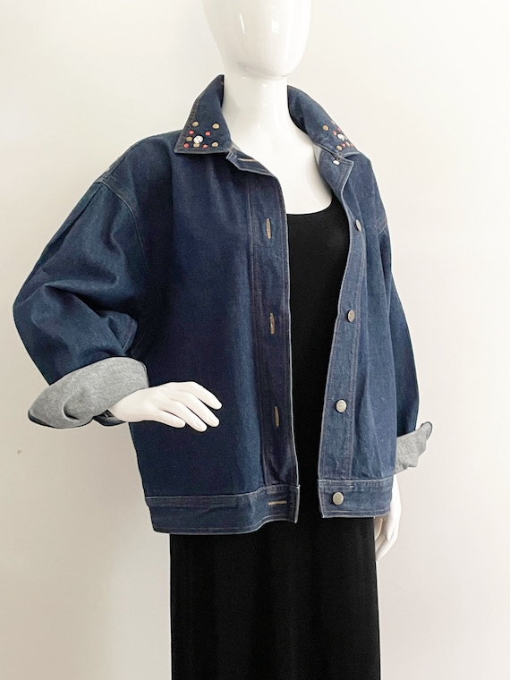 Vintage denim jacket, Perry Ellis, Levis jacket, e