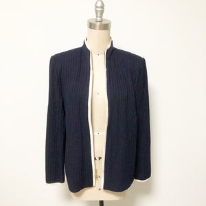 Vintage St. John Collection by Marie Gray, Ribbed Zip Front Cardigan ...