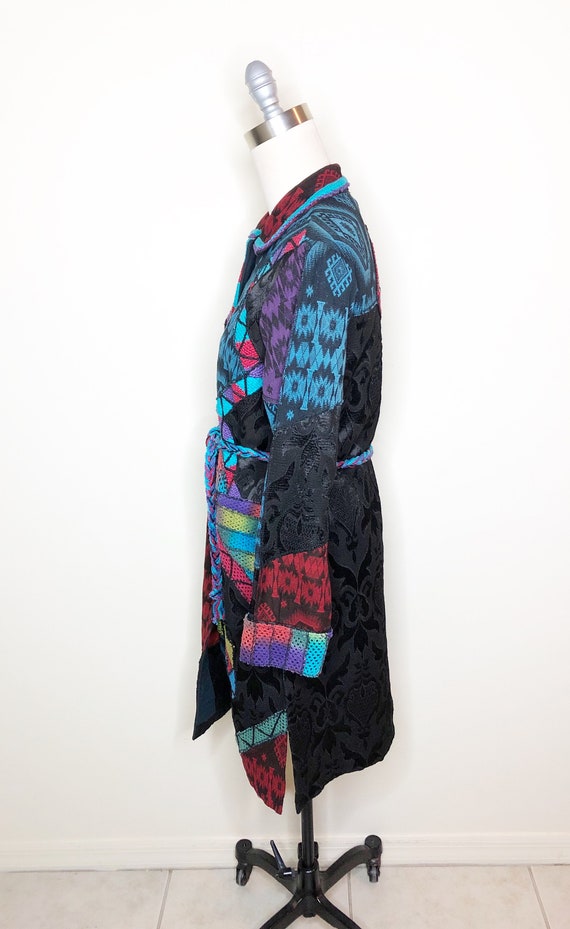 Vintage Sandy Starkman, patchwork jacket, crochet… - image 3