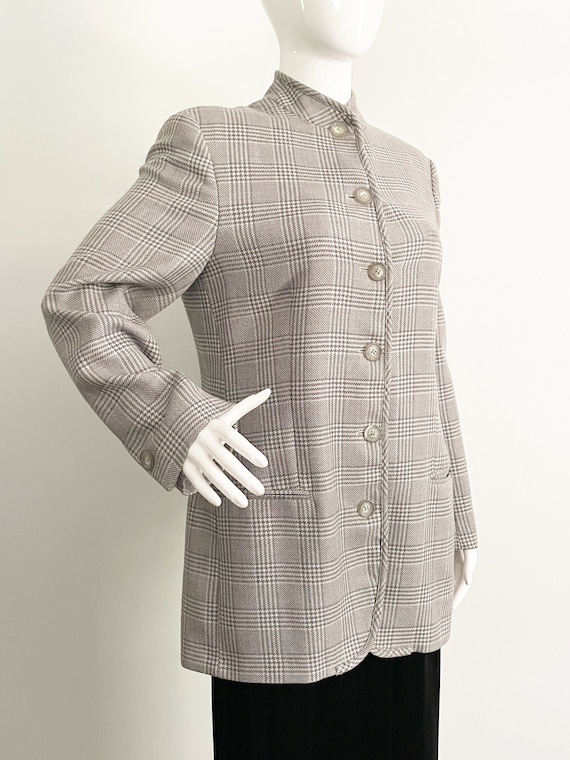 Vintage Emporio Armani gray plaid blazer, Armani j