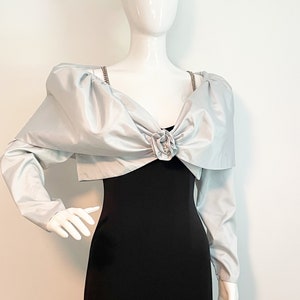 silver shrugs and boleros for evening dresses Evening Dresses Silver Shrugs And Boleros Chiffon Bolero Jacket By Eva Fashion 3277 White 3XL