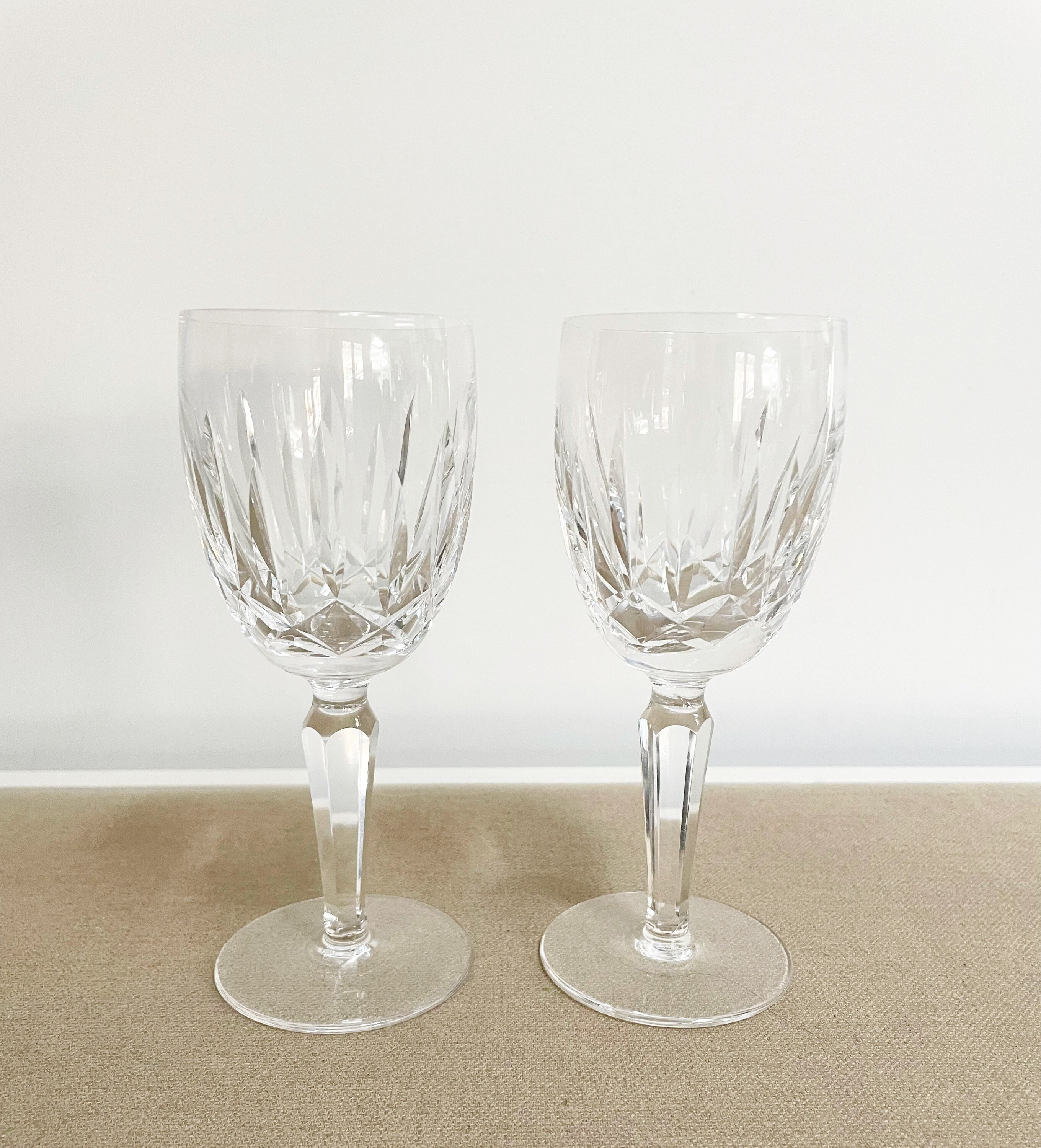 Vintage Waterford Crystal Kildare Claret Wine Glasses Set of Etsy