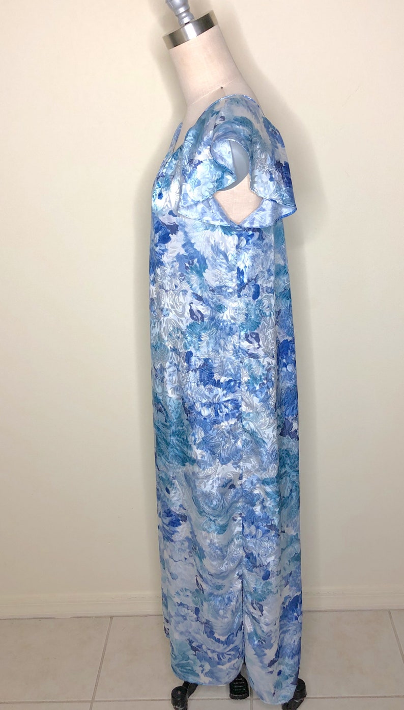 Vintage Mary Mcfadden Robe and Nightgown 3/4 Zip Robe Floral - Etsy