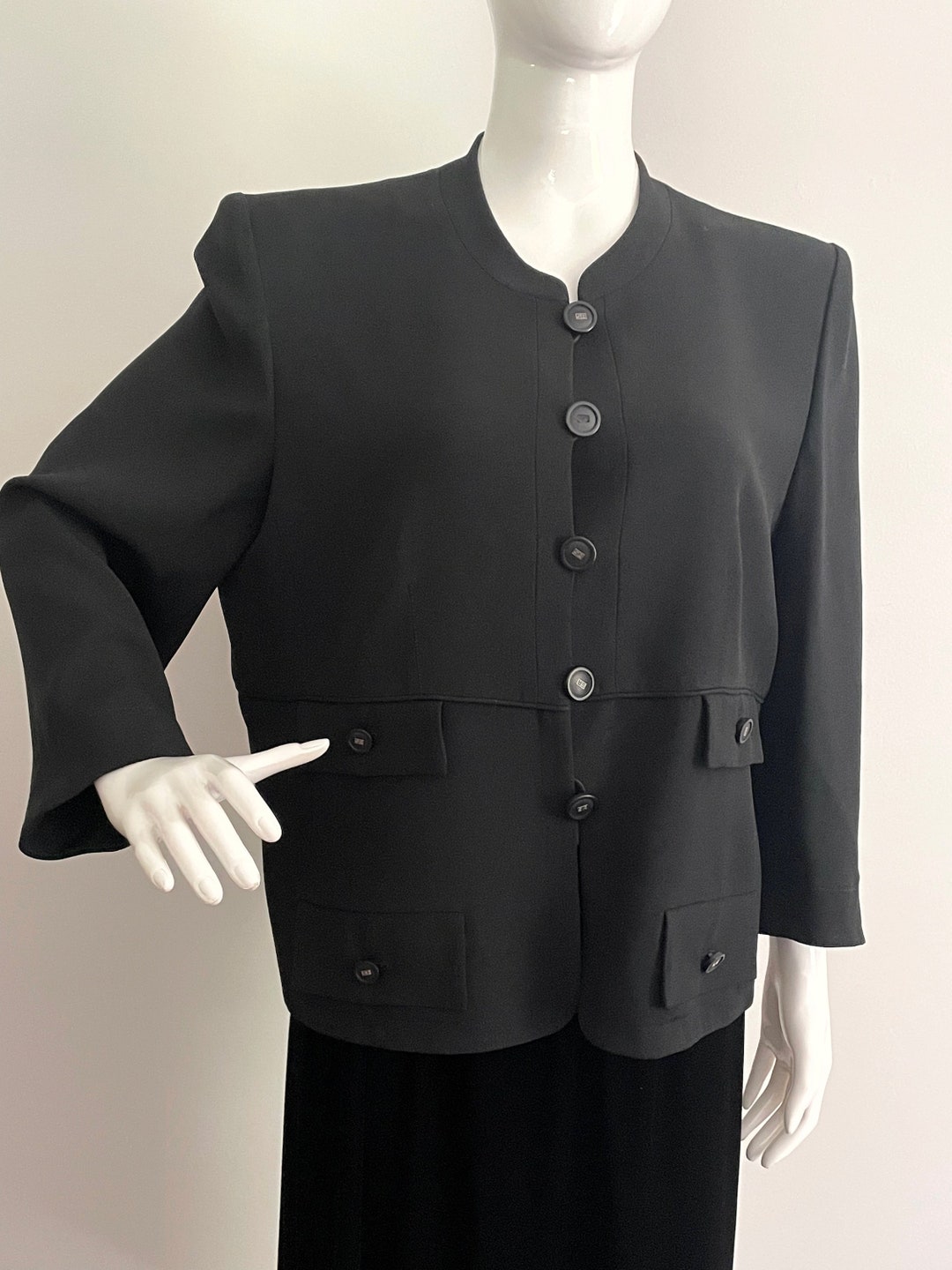 SONIA RYKIEL ブラックテーラードジャケット サイズ42 Vintage Sonia Rykiel Black Blazer, Minimalist Blazer, France
