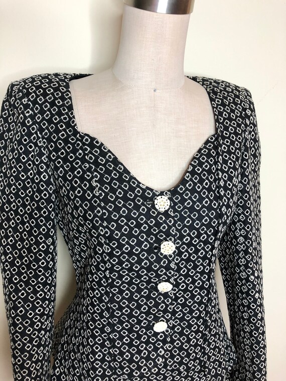 Emanuel Ungaro suit, Paris, black and white suit,