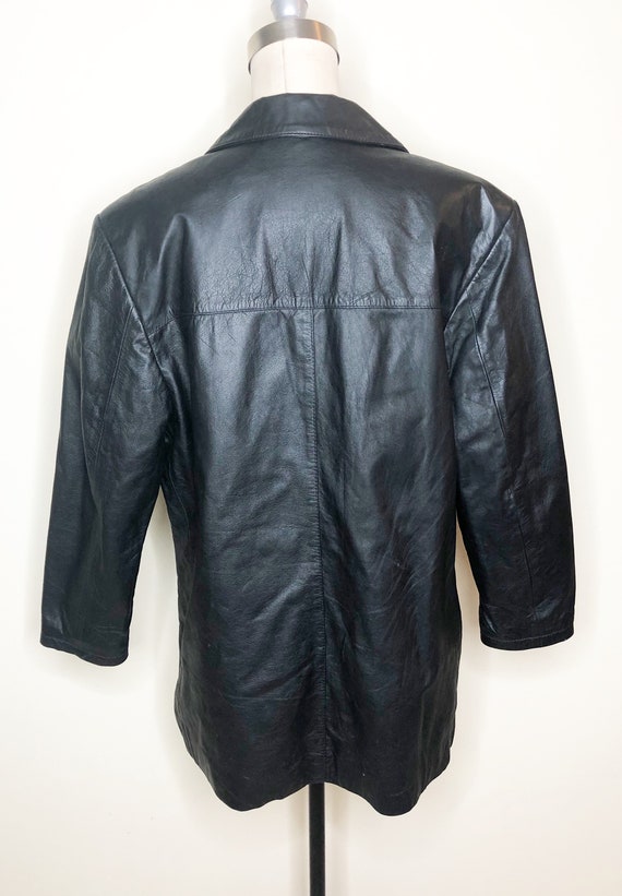 Vintage Leather jacket, longline leather blazer, … - image 6