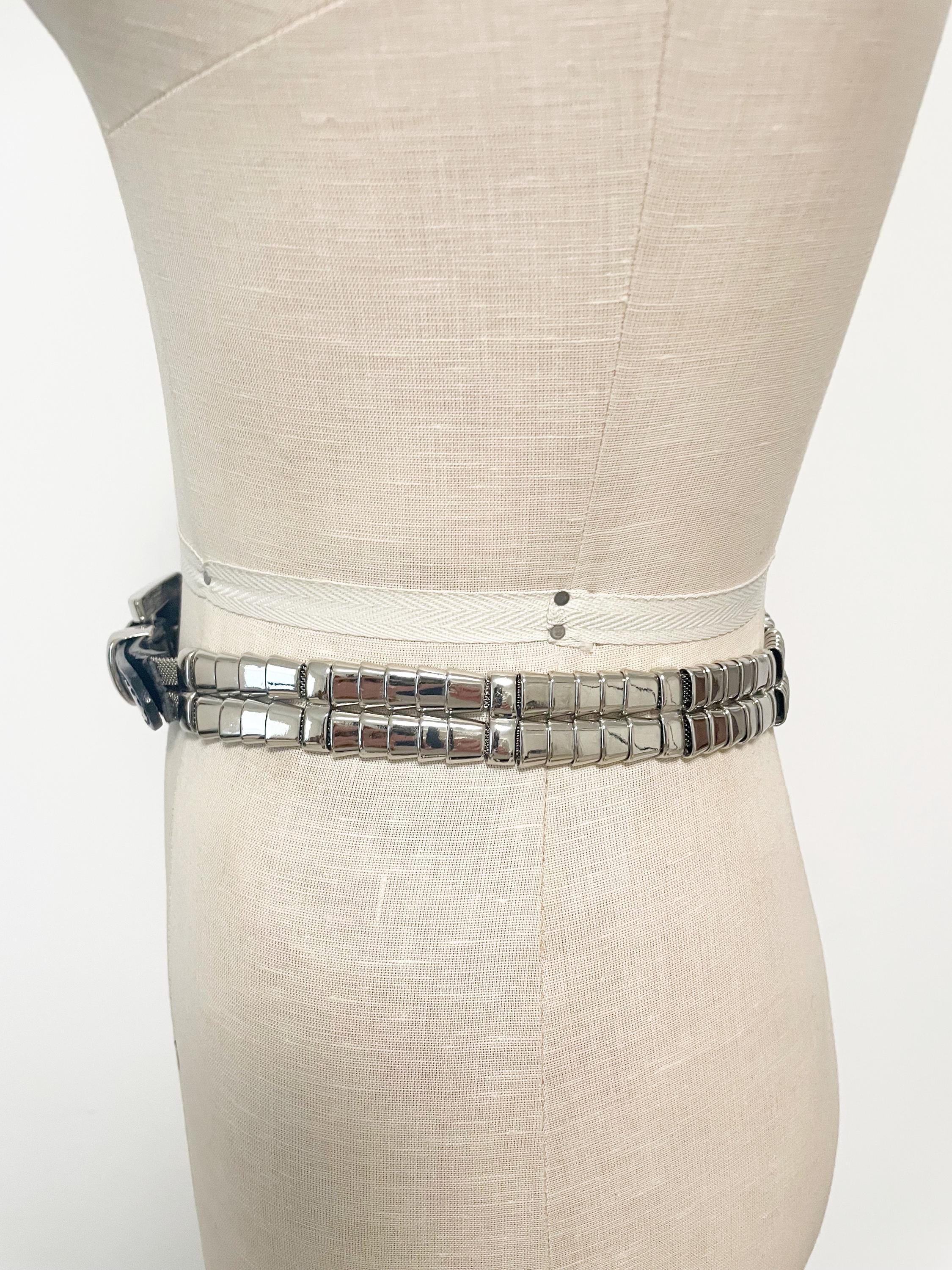 Unique Vintage Silver-Tone Metal Mesh Handmade Waist Belt Belt, A Vintage, Glam, Mesh, Vintage  main image 4