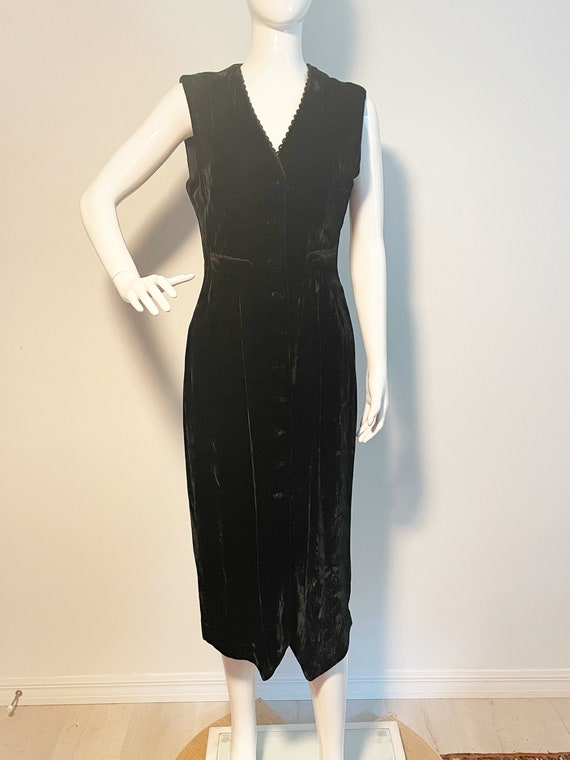 Vintage Henri Bendel Zelda, sleeveless black velve