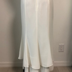 Vintage double tiered skirt ivory skirt, Via Condotti formal skirt, nos, wedding skirt image 4