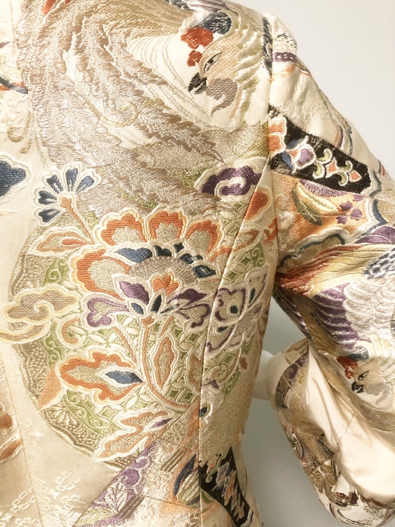 Vintage brocade, embroidered Chinese opera coat, … - image 5