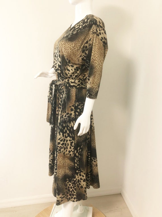 Vintage animal print Obenna pullover dress, leopa… - image 3