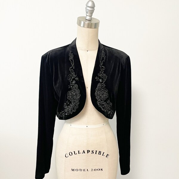 Black Bolero Jacket Etsy