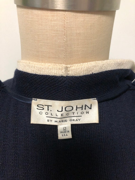 Vintage St. John Collection by Marie Gray, Ribbed Zip Front