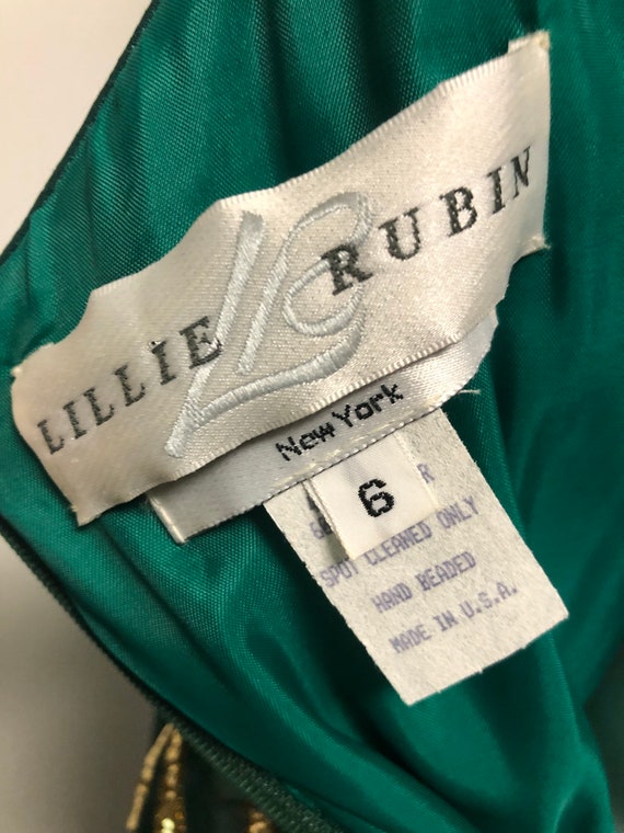 Vintage Lillie Rubin, George F. Couture, green go… - image 8