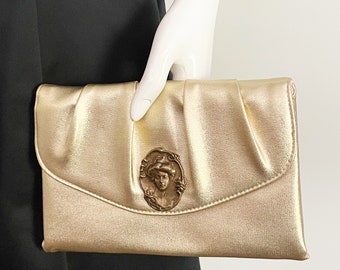 Versace gold clutch shop bag