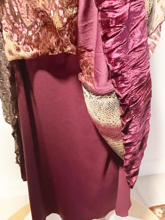 Vintage Cache patchwork skirt, velvet, animal pri… - image 6