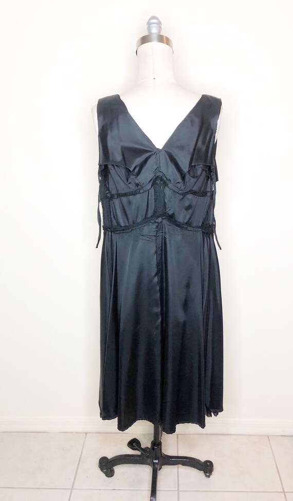 Vintage chiffon party dress, black dress, 50's co… - image 6