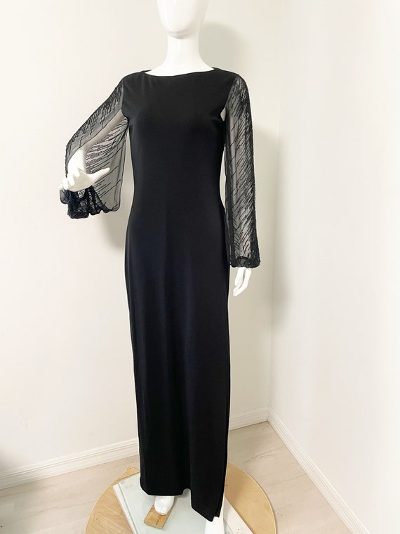 Allegra K Women's Mesh Sheer Puff Long Sleeve Square Neck Glitter Star Mini  Velvet Dress Black X-large : Target