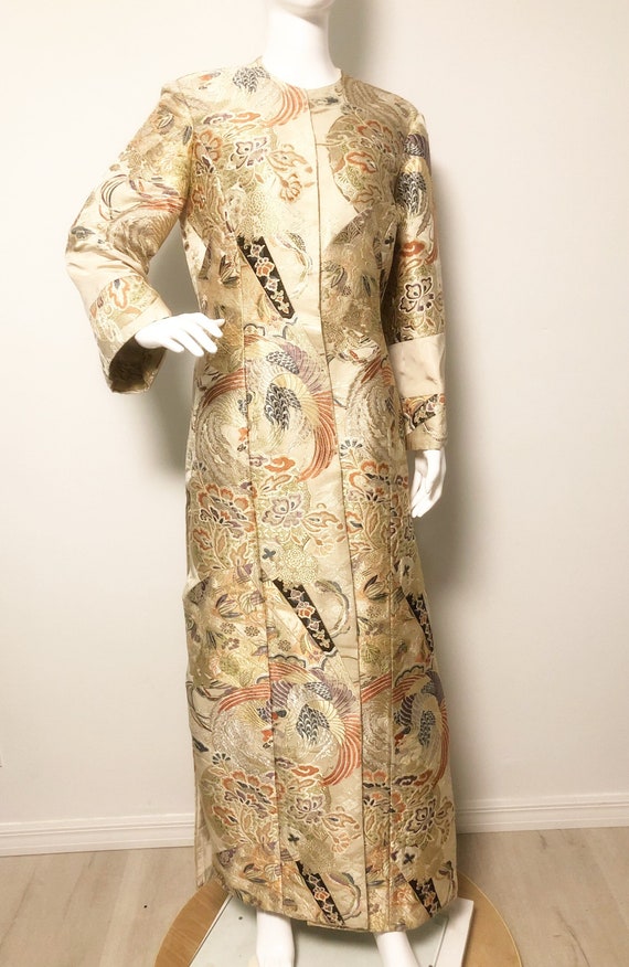 Vintage brocade, embroidered Chinese opera coat, … - image 1