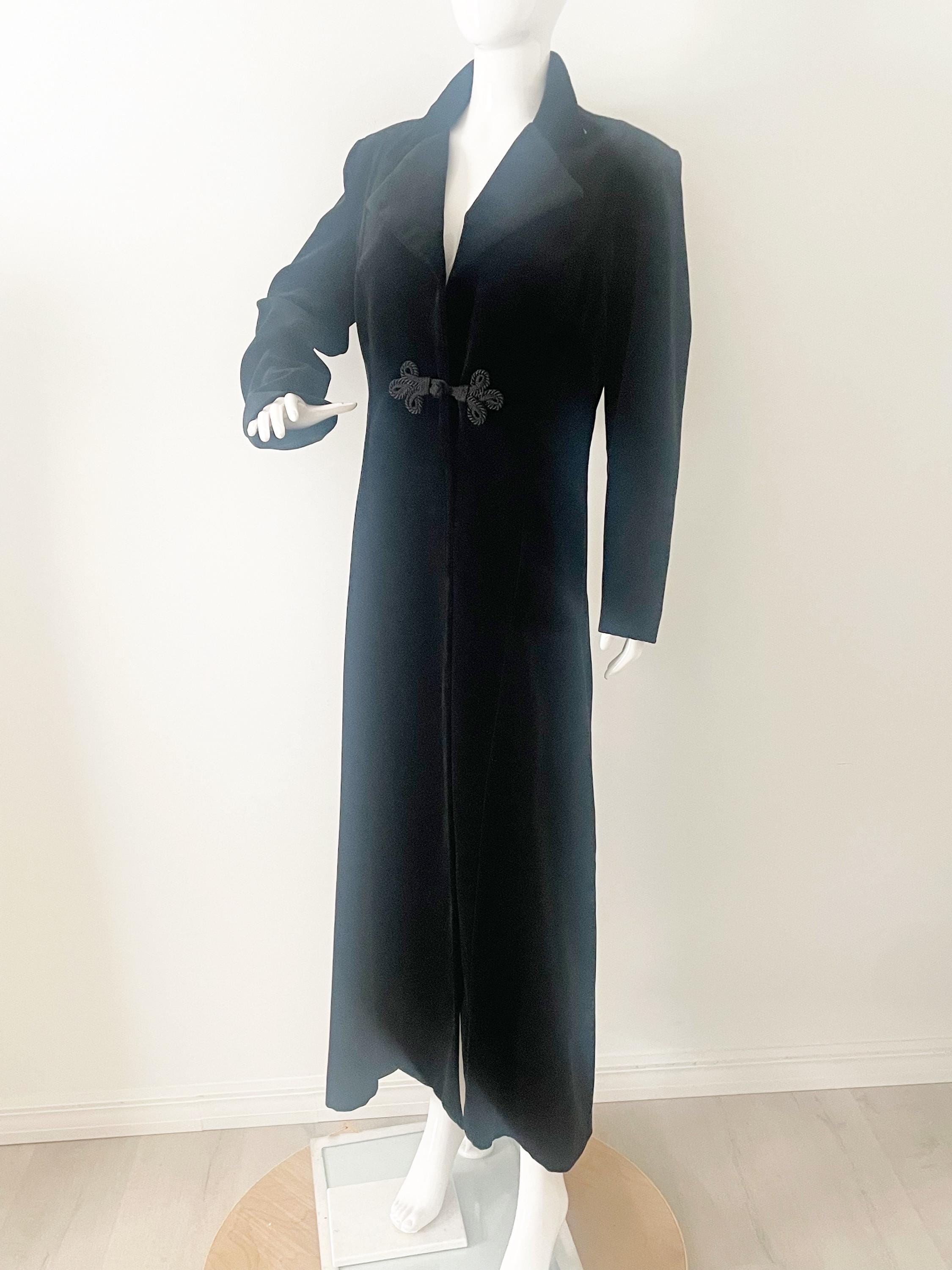 Vintage Full Length Maxi Velvet Coat, JS Collections, Made in