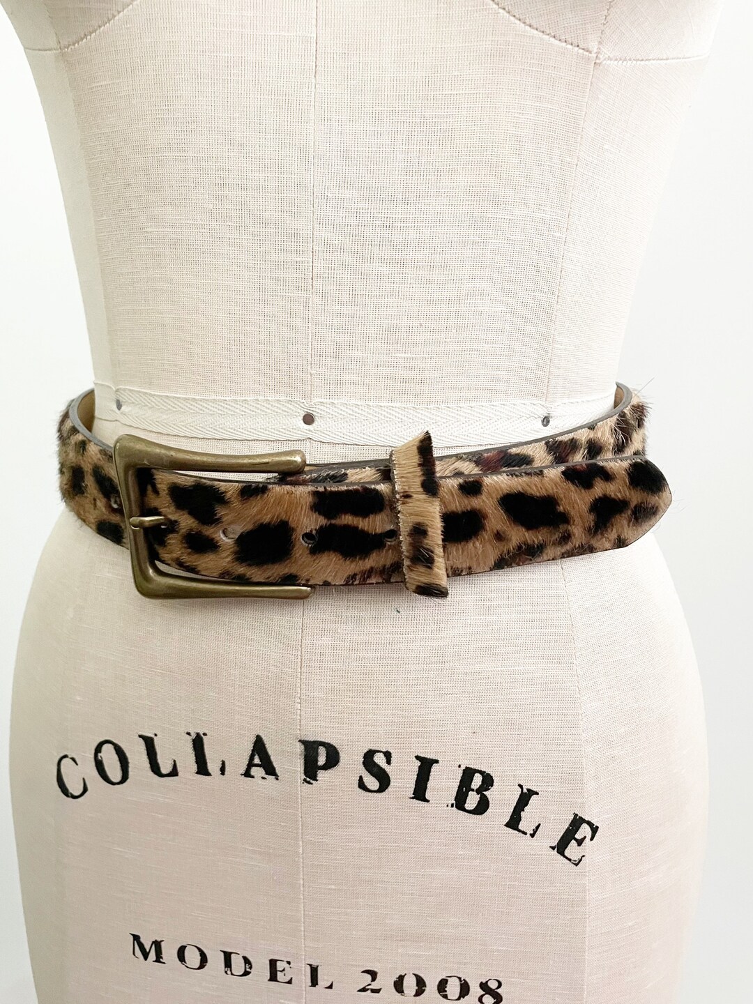 Vintage Hair Calf Leather Belt, W. Kleinberg, Faux Leopard Print, Fur Leather Belt, USA - Etsy