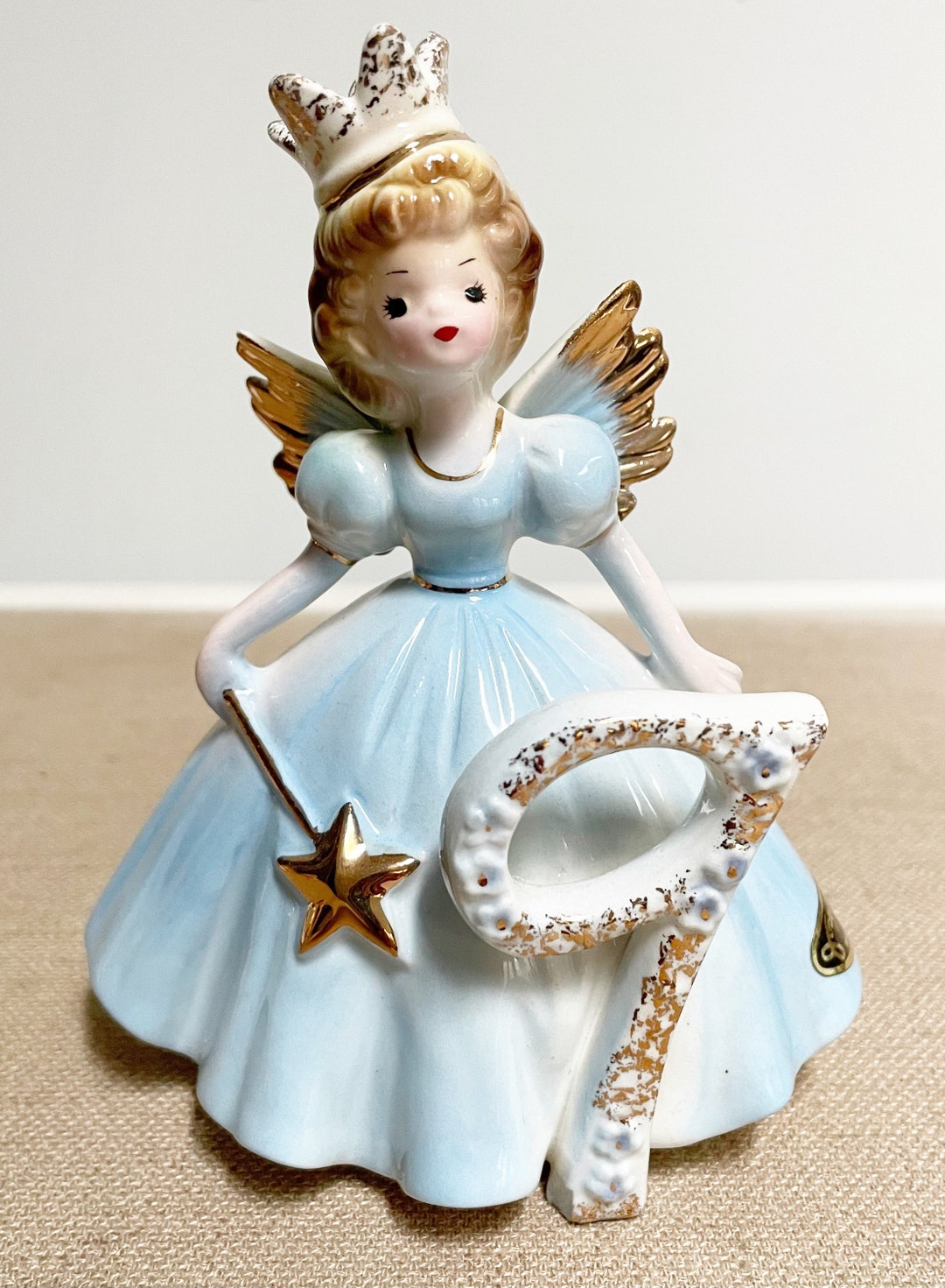 Vintage Josef Original Birthday Angel 9 Year Old, Nine Year Old